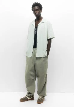 PULL & BEAR Rustic Short Sleeve - Overhemd - Mint -PULL BEAR Winkel 3fcdae6afee54f24b0279a6a329a0b68