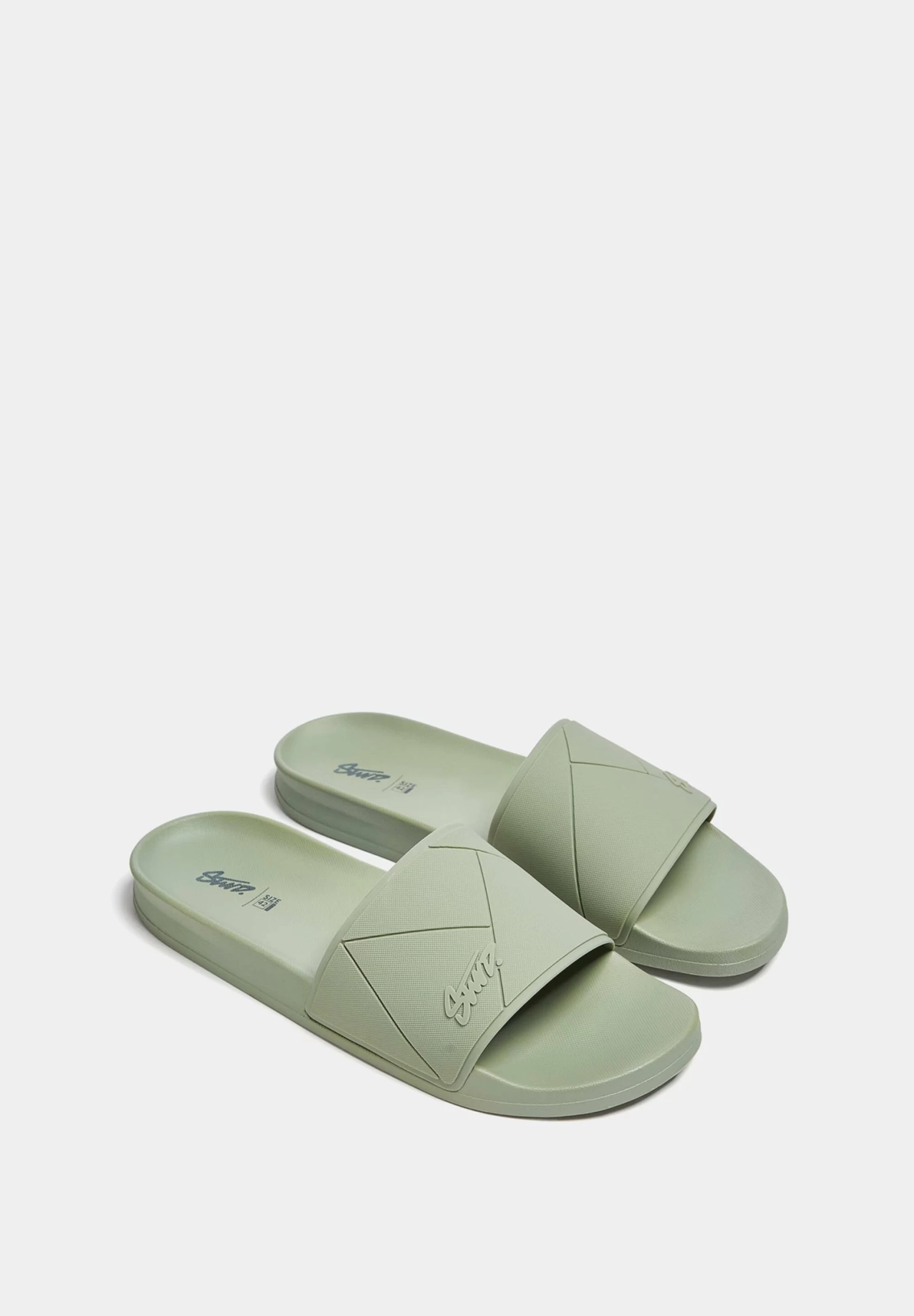 PULL & BEAR Gummierte Stwd - Badslippers - Green 2 PULL & BEAR Gummierte Stwd - Badslippers - Green - Afbeelding 2