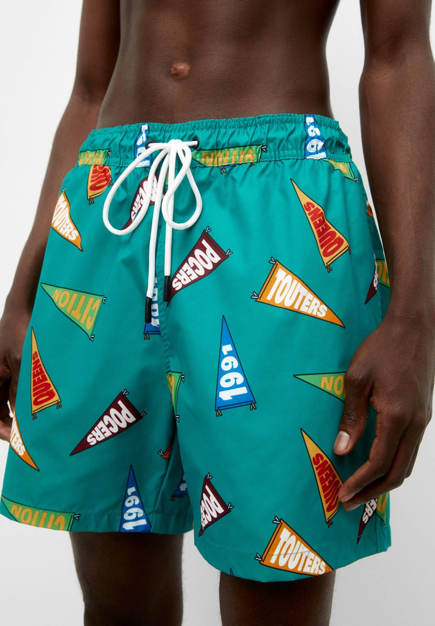 PULL & BEAR Flag Print - Zwemshorts - Green 4 PULL & BEAR Flag Print - Zwemshorts - Green - Afbeelding 4
