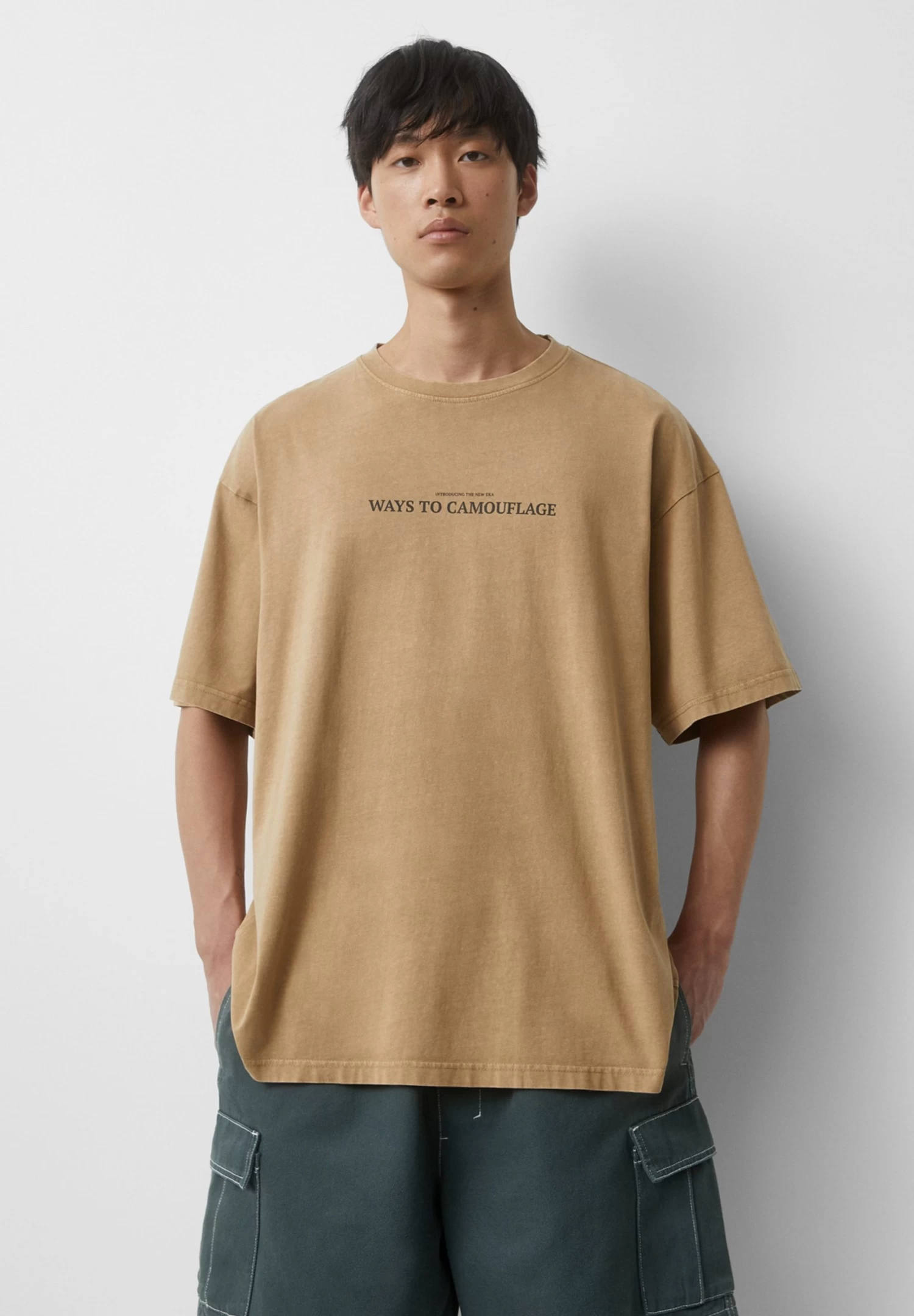 PULL & BEAR With Short Sleeves And - T-Shirt Print - Ochre 3 PULL & BEAR With Short Sleeves And - T-Shirt Print - Ochre - Afbeelding 3