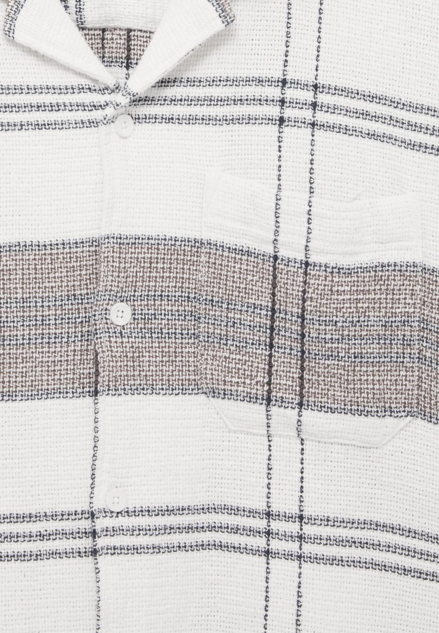 PULL & BEAR Short Sleeve Checked - Overhemd - White 6 PULL & BEAR Short Sleeve Checked - Overhemd - White - Afbeelding 6