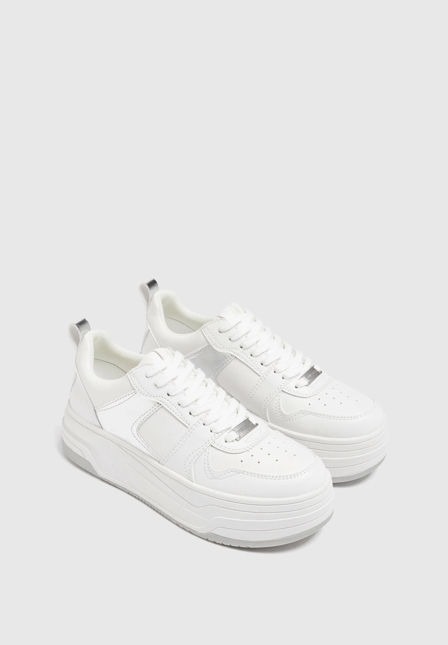 PULL & BEAR Sneakers Laag - Silver Coloured 4 PULL & BEAR Sneakers Laag - Silver Coloured - Afbeelding 4