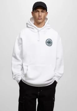 PULL & BEAR Printed - Hoodie - White