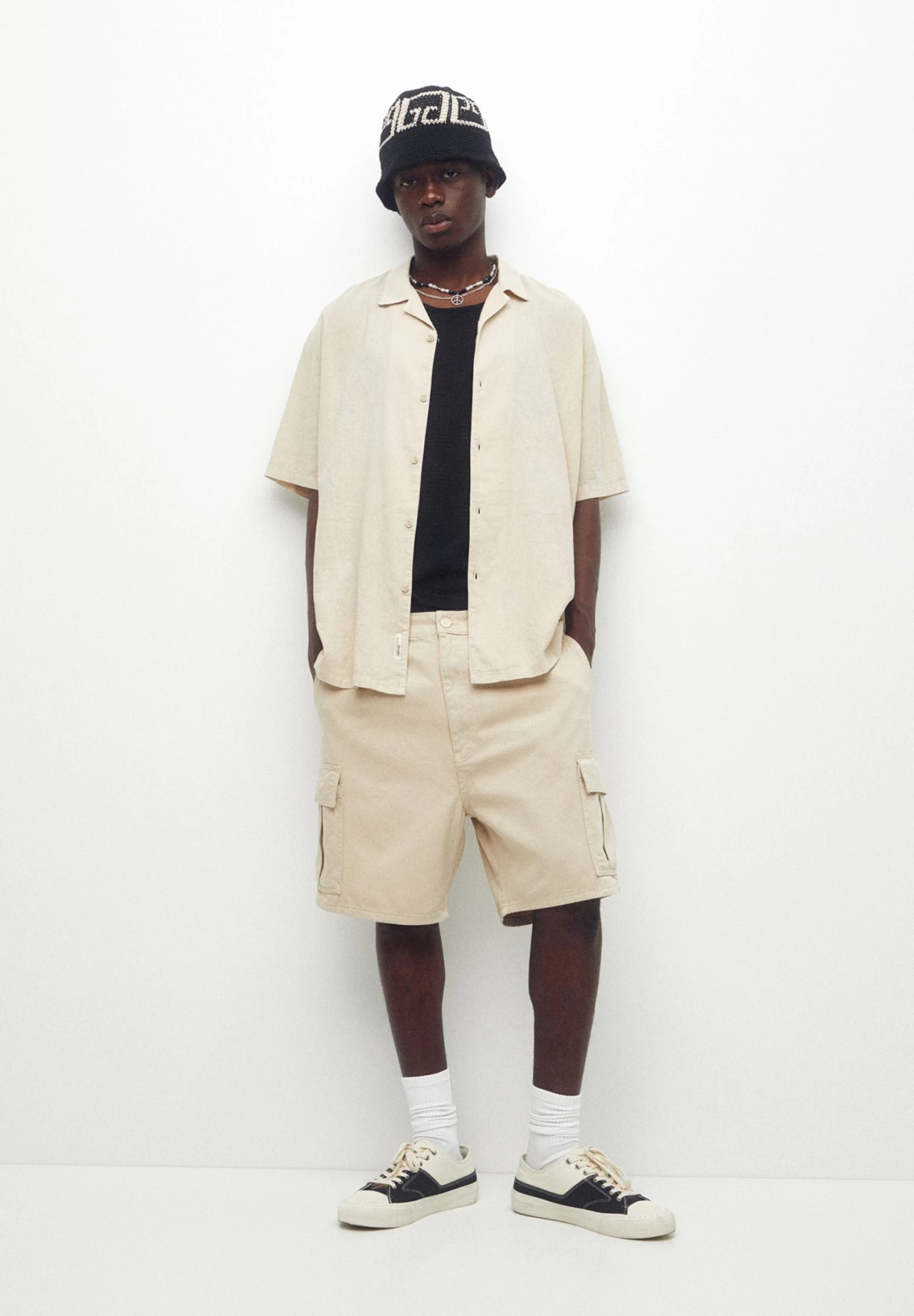 PULL & BEAR Basic Short Sleeve - Overhemd - Ochre 2 PULL & BEAR Basic Short Sleeve - Overhemd - Ochre - Afbeelding 2