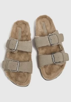 PULL & BEAR With Buckles - Muiltjes - Taupe -PULL BEAR Winkel 47cdb58192c84d64b3009677784aee45