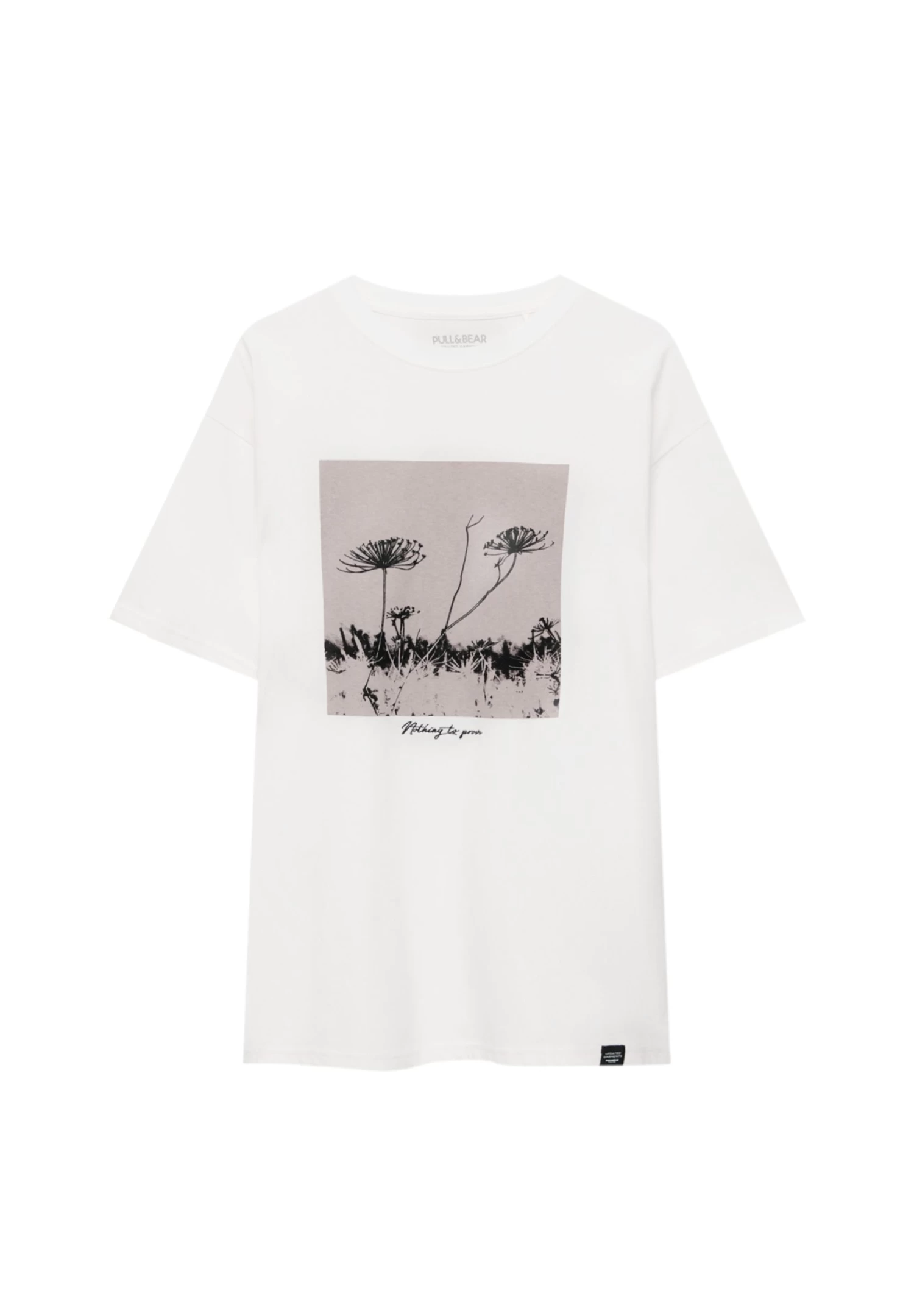 PULL & BEAR Short Sleeve With - T-Shirt Print - White 5 PULL & BEAR Short Sleeve With - T-Shirt Print - White - Afbeelding 5