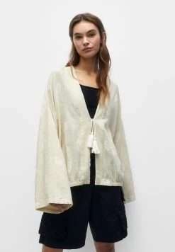 PULL & BEAR Rustic With Embroidery - Lichte Jas - White