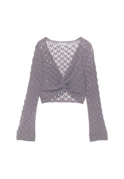 PULL & BEAR Front Knot-Open - Trui - Lilac -PULL BEAR Winkel 48aef684934a4de88e7ad6727a49ca79