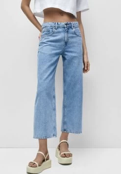 PULL & BEAR Straight Leg Jeans - Stone Blue Denim