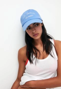 PULL & BEAR Embroidered Slogan - Pet - Blue