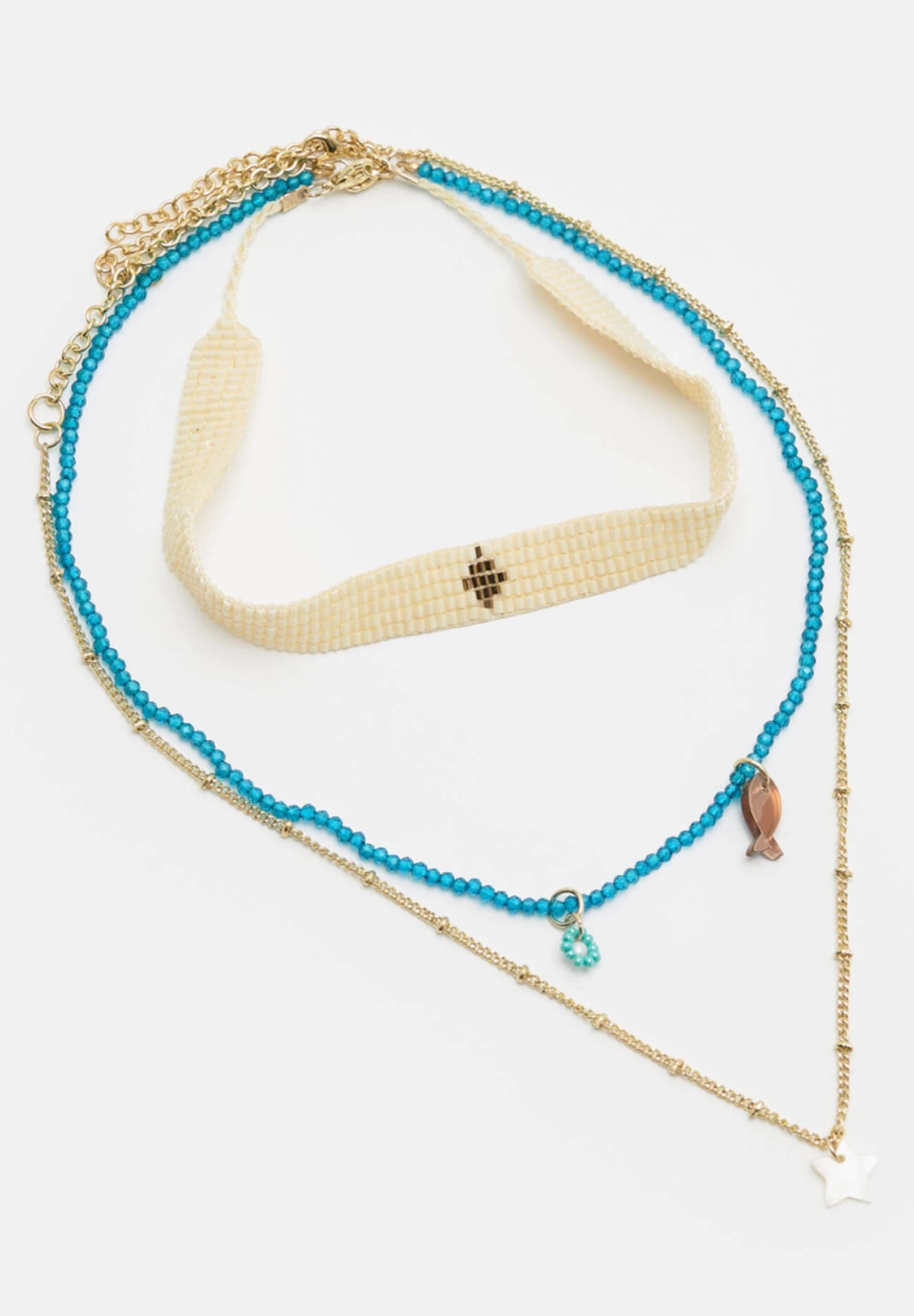 PULL & BEAR Pack Of 3 Bead And Star - Ketting - White 5 PULL & BEAR Pack Of 3 Bead And Star - Ketting - White - Afbeelding 5