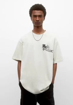 PULL & BEAR Tokyo Revengers Slogan - T-Shirt Print - White -PULL BEAR Winkel 49736e368de2416d819f315d1c2085ce