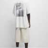 PULL & BEAR Short Sleeve Stwd - T-Shirt Print - White