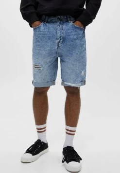 PULL & BEAR Bermuda- Jeansshort - Stone Blue Denim