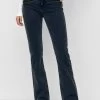 PULL & BEAR Low Waist - Flared Jeans - Mottled Black