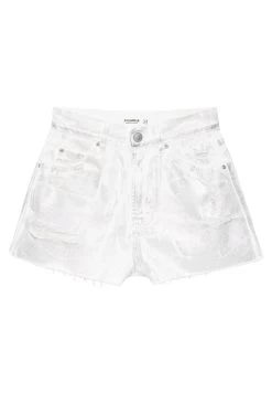 PULL & BEAR Ripped - Shorts - Silver Coloured -PULL BEAR Winkel 4ca6af731e89444da1285ec946617307