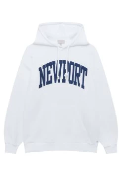 PULL & BEAR Newport Varsity - Hoodie - White -PULL BEAR Winkel 4d285ed6b5744b5f8f83f15e549d7a18
