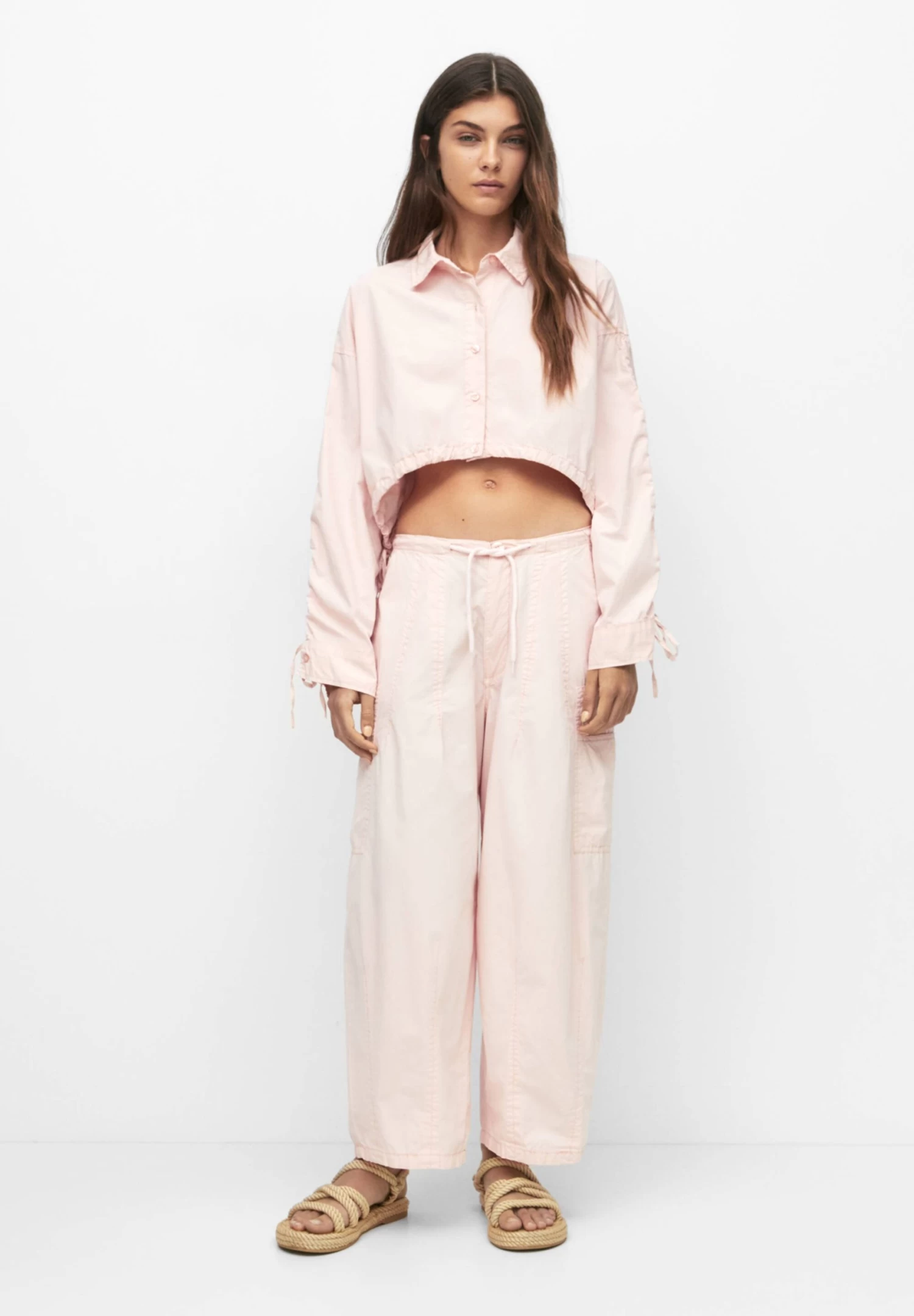 PULL & BEAR Overhemdblouse - Pink 2 PULL & BEAR Overhemdblouse - Pink - Afbeelding 2