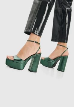 PULL & BEAR Sandalen Met Hoge Hak - Green