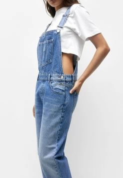 PULL & BEAR Basic- Tuinbroek - Blue Denim -PULL BEAR Winkel 4e29bdf971ba433db3fc00bb65cb185a