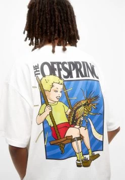 PULL & BEAR The Offspring - T-Shirt Print - White -PULL BEAR Winkel 4e7a0301fbfa46d2a64c4e9ca984befe