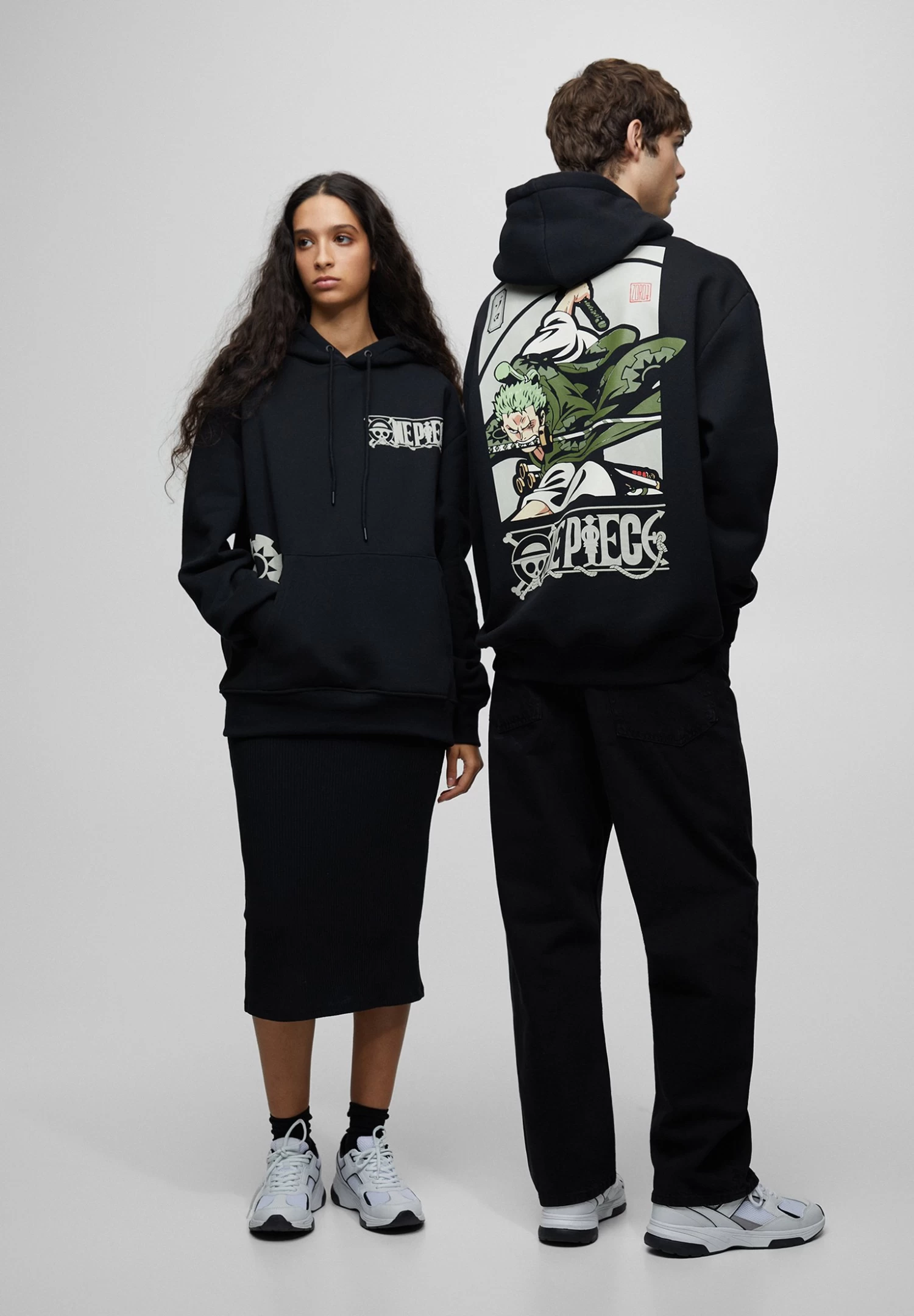 PULL & BEAR One Piece- Hoodie - Mottled Black 1 PULL & BEAR One Piece- Hoodie - Mottled Black