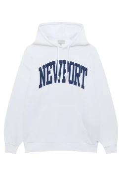 PULL & BEAR Newport Varsity - Hoodie - White -PULL BEAR Winkel 4e7b9b37e98647b9b9f75deaf95ecab7