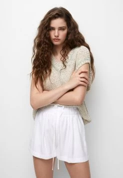 PULL & BEAR Basic Bermuda - Shorts - White