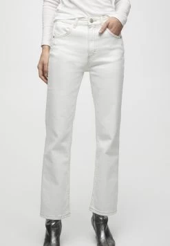PULL & BEAR Mid Waist Kick - Flared Jeans - Off White