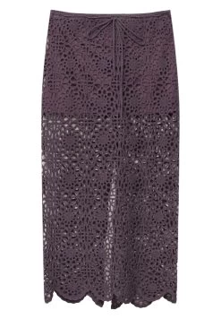 PULL & BEAR With Ties - Kokerrok - Lilac -PULL BEAR Winkel 51055fc5dd074608b15a6f78103b9f66