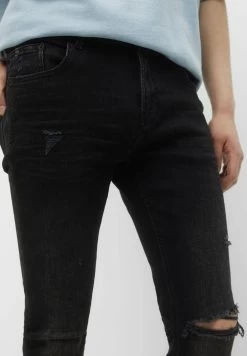 PULL & BEAR Ripped - Slim Fit Jeans - Mottled Black 8 PULL & BEAR Ripped - Slim Fit Jeans - Mottled Black -PULL BEAR Winkel 522af2e7a4334dbeb2ed427fee6a2efd
