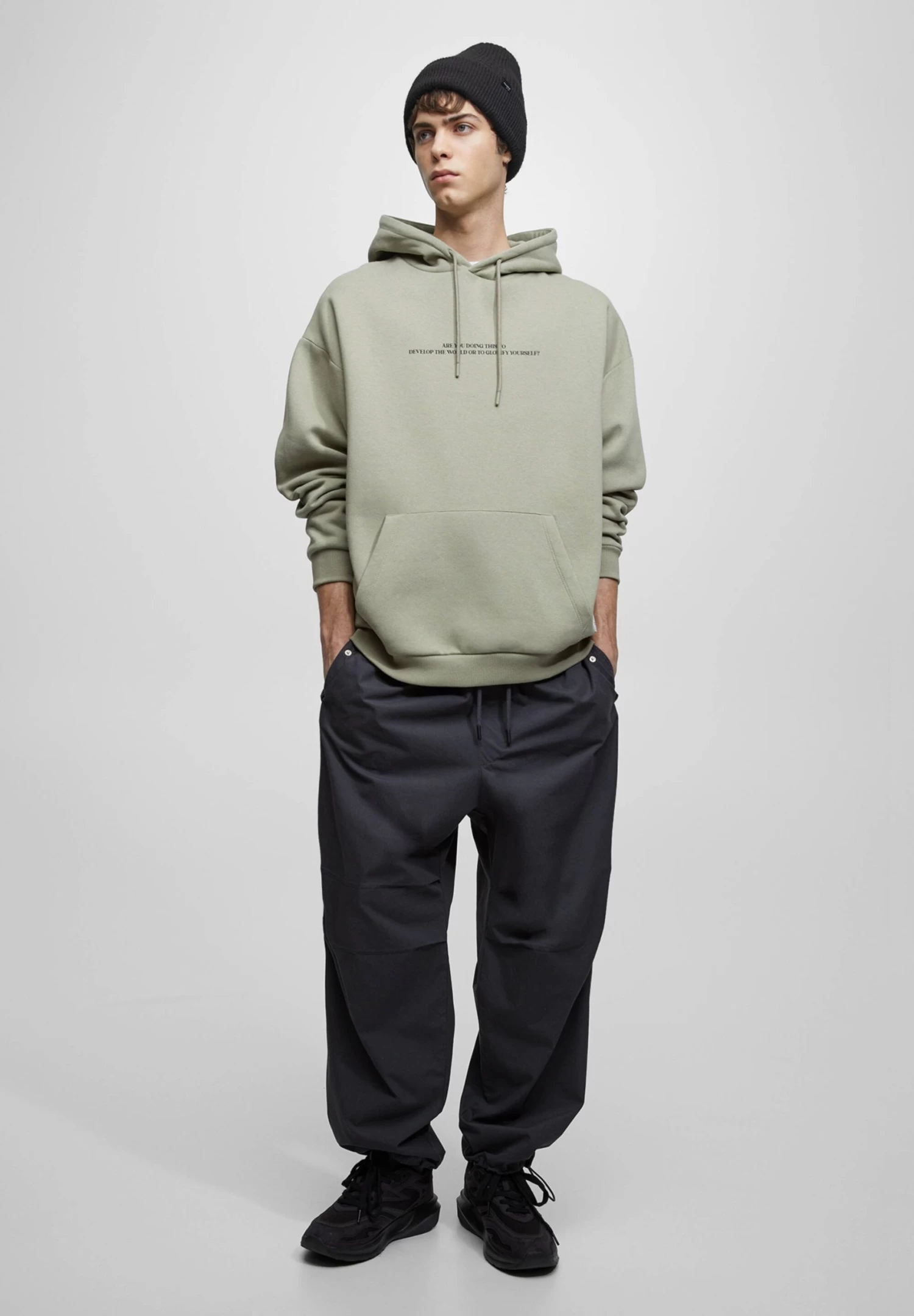 PULL & BEAR Hoodie - Dark Green 2 PULL & BEAR Hoodie - Dark Green - Afbeelding 2
