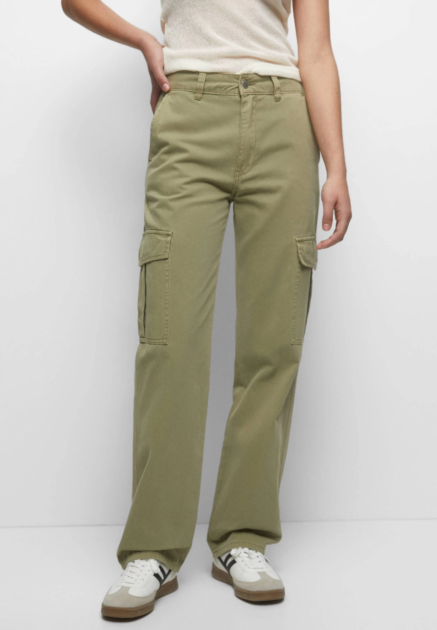 PULL & BEAR Pocket- Cargobroek - Dark Green 1 PULL & BEAR Pocket- Cargobroek - Dark Green