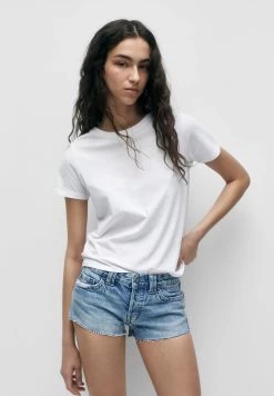 PULL & BEAR Low Waist - Jeansshort - Blue Denim