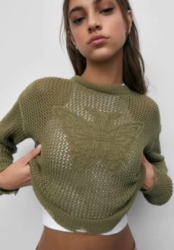 PULL & BEAR Trui - Dark Green -PULL BEAR Winkel 564177ee2a1e4664bece2f894607c67c