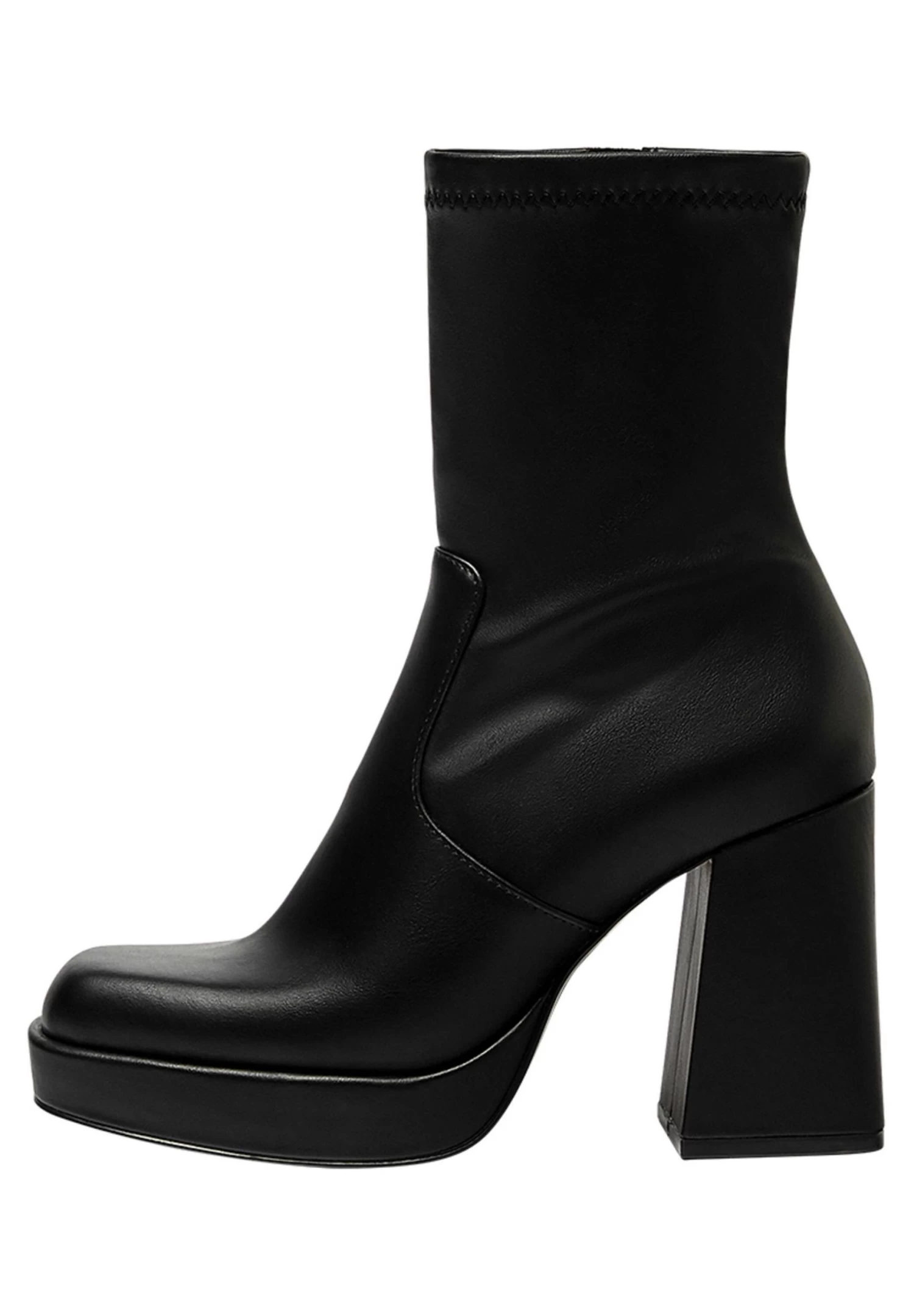 PULL & BEAR Stretch - Enkellaarsjes Met Hoge Hak - Black 2 PULL & BEAR Stretch - Enkellaarsjes Met Hoge Hak - Black - Afbeelding 2