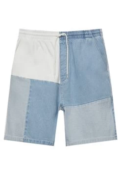 PULL & BEAR Patchwork Bermuda- Jeansshort - Blue Denim -PULL BEAR Winkel 567aa8007ed147279b8a704d22aca2a8