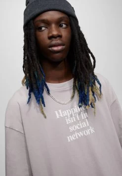 PULL & BEAR Short SleeveWith Print - T-Shirt Print - Mauve -PULL BEAR Winkel 56998f2d30b94175b424c890281fd41e