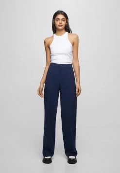 PULL & BEAR Regular Fit With Darts - Broek - Mottled Dark Blue -PULL BEAR Winkel 5755e3e511054e91871b55a26244b06a