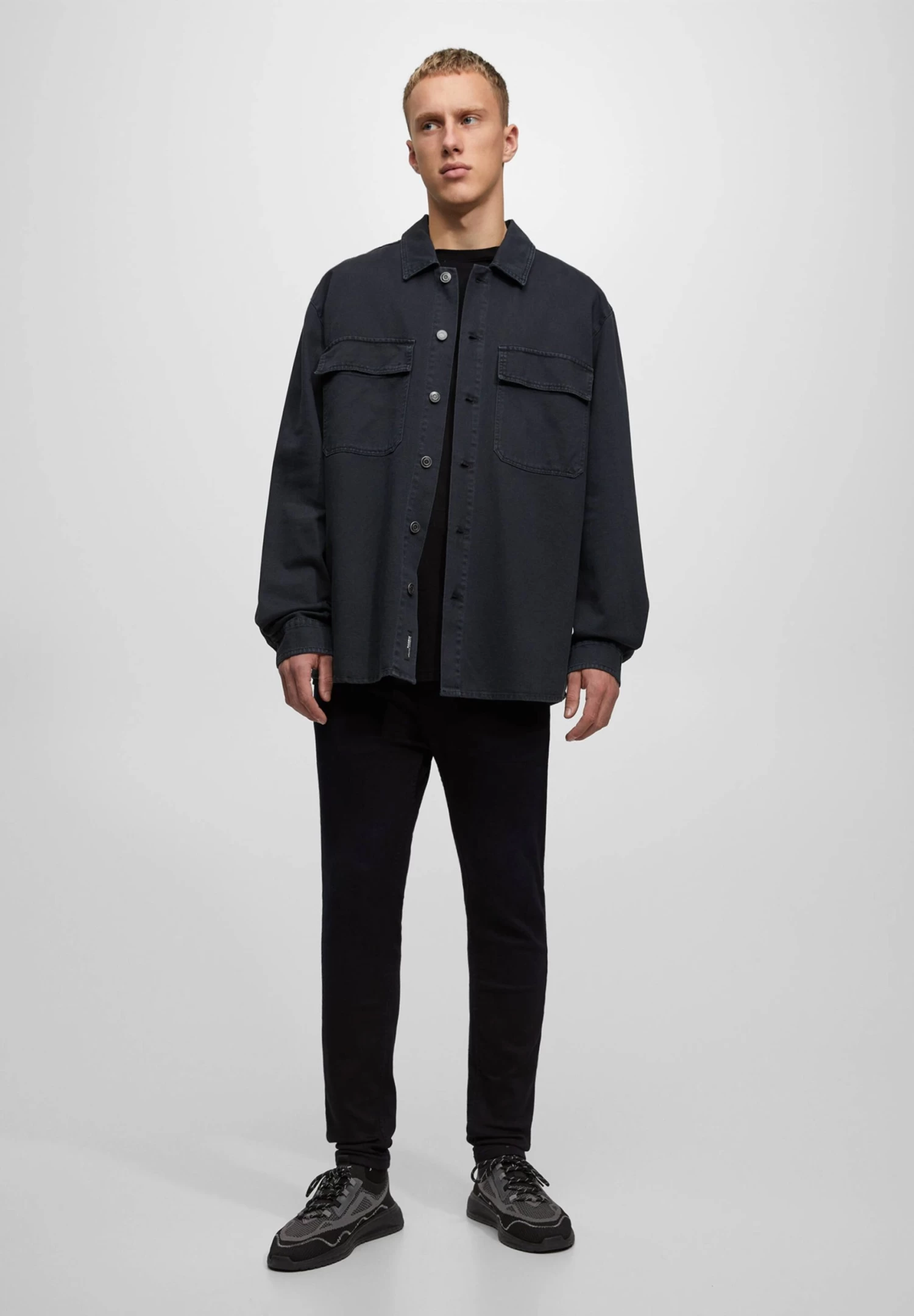 PULL & BEAR Soft Carrot - Jeans Tapered Fit - Mottled Black 2 PULL & BEAR Soft Carrot - Jeans Tapered Fit - Mottled Black - Afbeelding 2