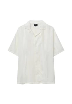 PULL & BEAR Striped- Overhemd - White -PULL BEAR Winkel 591d4de3cde244b4ae4f53a03aaff760