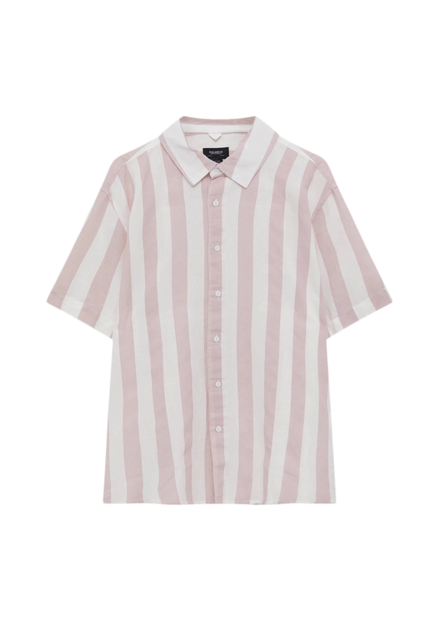 PULL & BEAR Striped Short Sleeve- Overhemd - Pink 6 PULL & BEAR Striped Short Sleeve- Overhemd - Pink - Afbeelding 6