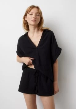 PULL & BEAR Flowing- Shorts - Black