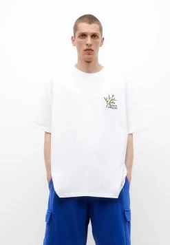 PULL & BEAR The Sea Is Calling You - T-Shirt Print - White -PULL BEAR Winkel 5be06a157ddd40b481f9bec8da01a930