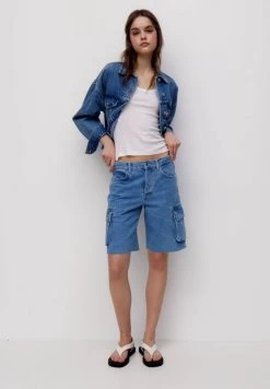 PULL & BEAR Jeansshort - Blue Denim -PULL BEAR Winkel 5c13b6d4f8f949bb8230f5100f3124f5