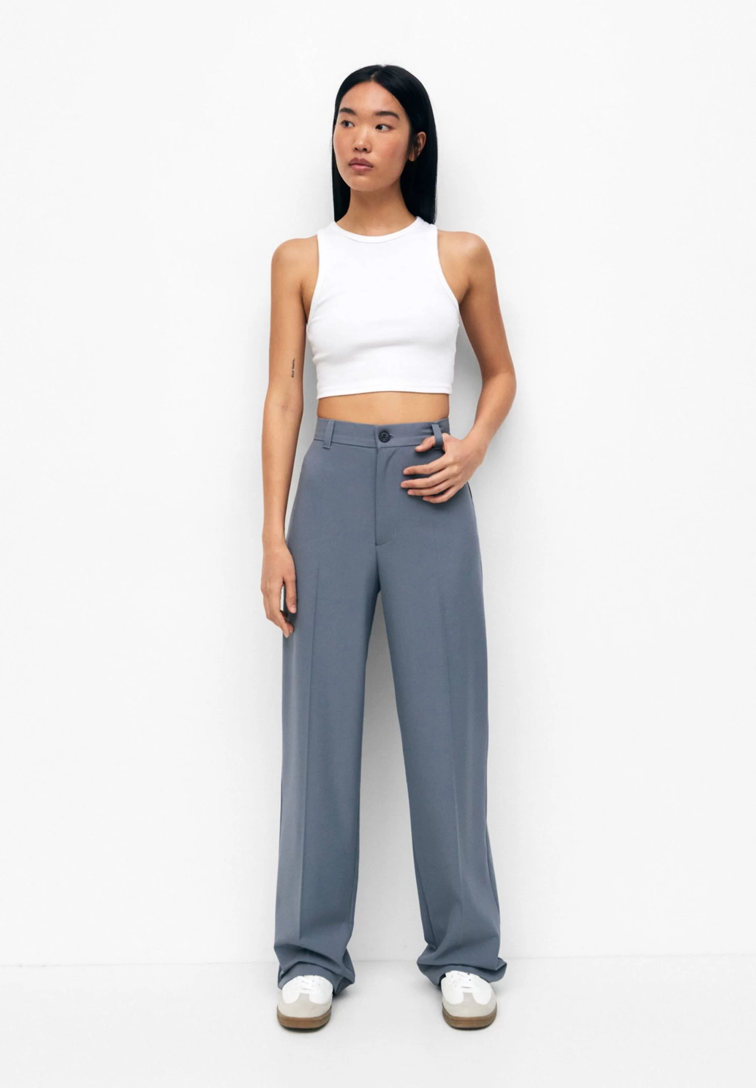 PULL & BEAR Formal- Broek - Blue Grey 2 PULL & BEAR Formal- Broek - Blue Grey - Afbeelding 2