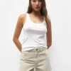 PULL & BEAR Mid-Rise Bermuda - Jeansshort - Stone
