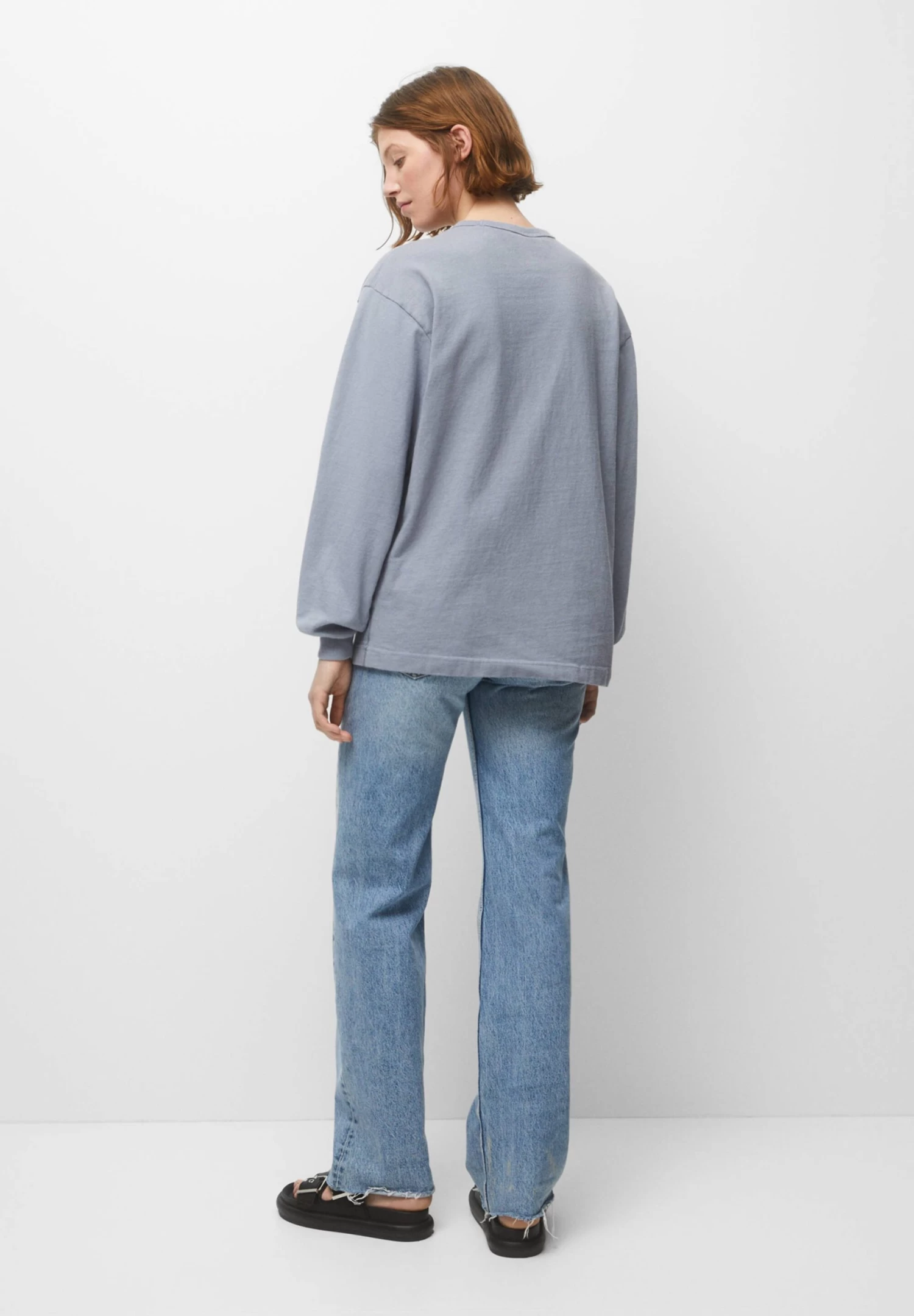 PULL & BEAR Faded With Graphic - Sweater - Blue 3 PULL & BEAR Faded With Graphic - Sweater - Blue - Afbeelding 3