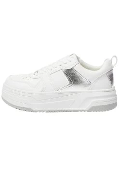 PULL & BEAR Sneakers Laag - Silver Coloured