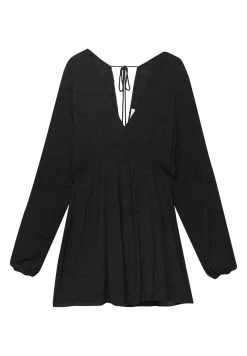 PULL & BEAR Long Sleeve - Short - Jurk - Black -PULL BEAR Winkel 5f831590fd3249c7b15aec630eae7115